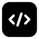 Symbol für Softwareentwicklung: Code-Icon mit spitzen Klammern – passend zur Anwendungsentwicklung und Modernisierung mit HCL Notes Domino