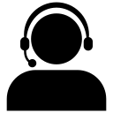 Icon einer Person mit Headset – Symbol für persönlichen IT-Support und professionelle Administration