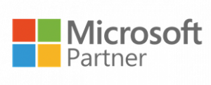 logo-microsoft-partnerschaft Links befindet sich das bunte Microsoft-Logo und rechts der Titel „Microsoft Partner”