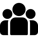 Icon mit drei Personen – Symbol für Teamarbeit, Zusammenhalt und kollegiale Unternehmenskultur bei inView